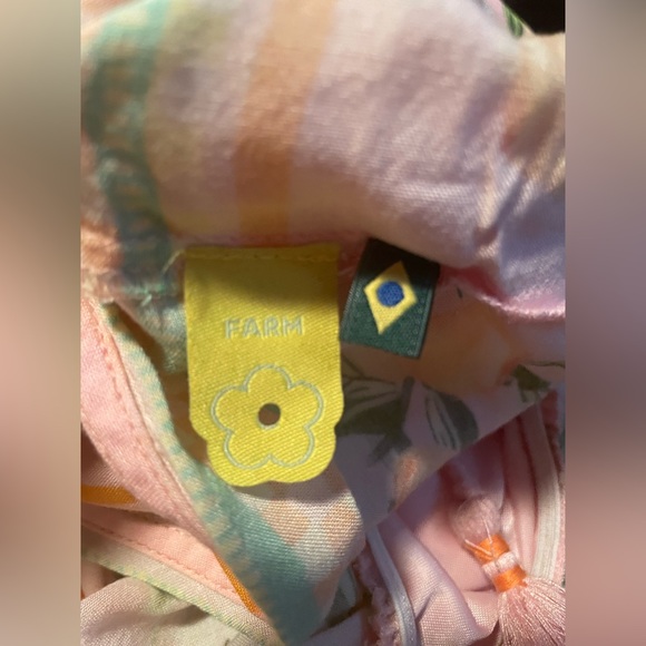 FARM Rio Pink Floral Blouse with Yellow Accents - Picture 6 of 7